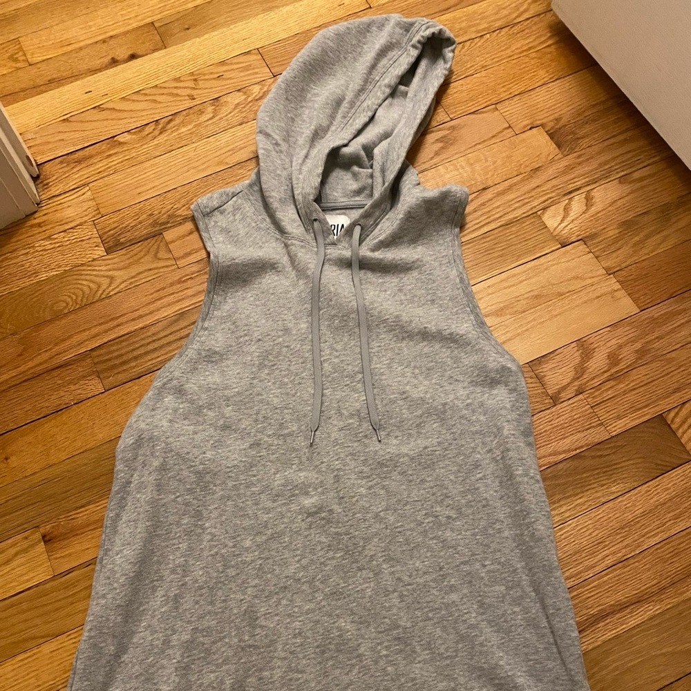 Gray Victoria Secret sleeveless hoodie
